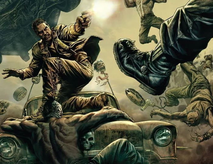 Crazy Max - Crazy Max, Mad Max: Fury Road, Tom Hardy, Post apocalypse, Art, Lee bermejo