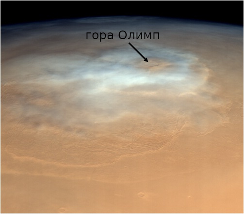 Did you know that a cloud 1800 km long regularly appears on Mars? - My, Space, Mars, solar system, Mount Olympus, Longpost, Astronomy, Extraterrestrial volcanoes