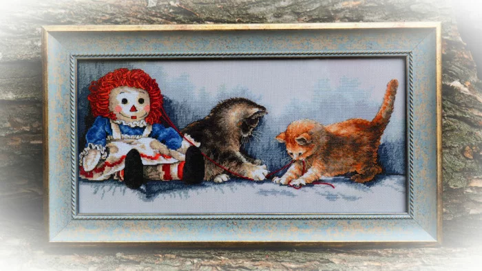 Dimensions - Partners in Crime - My, cat, Kittens, Cross-stitch, Embroidery, Dimensions