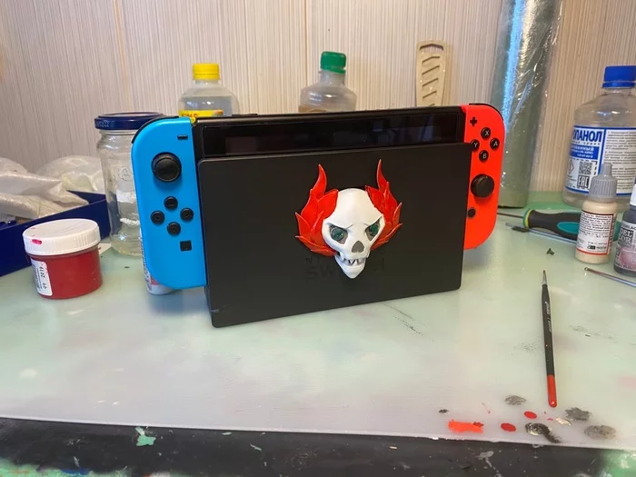 Decoration for Nintendo Switch - My, Hades, 3D печать, Nintendo switch, Swift, Nintendo, Decoration, With your own hands, Needlework without process