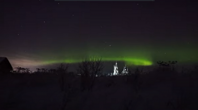 The real winter has arrived! - Polar Lights, Vologda, freezing
