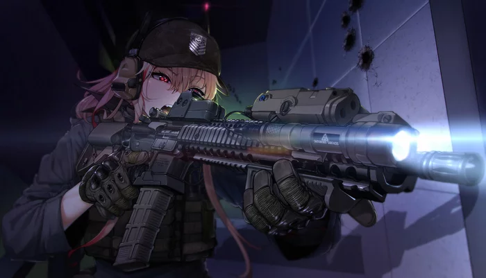 M4 sopmod II - Аниме, Anime Art, Girls Frontline, M4 sopmod II (Girls Frontline)