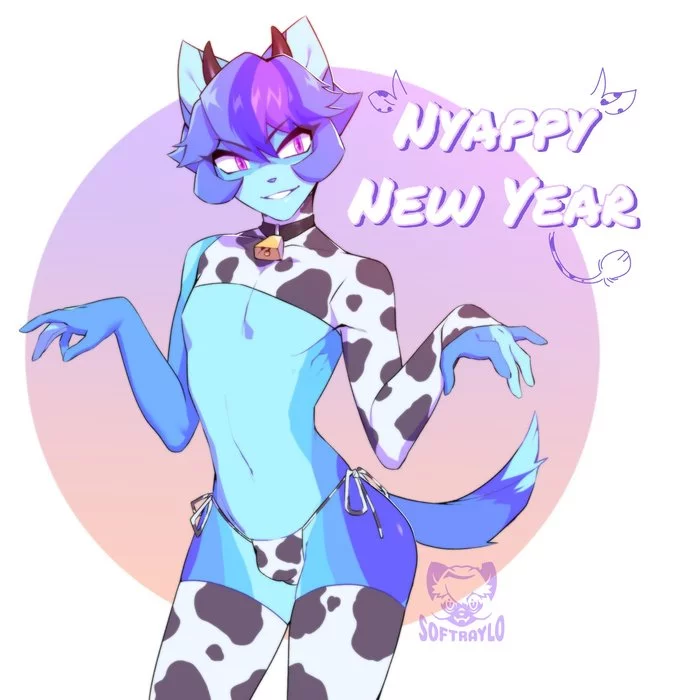 A year that promises to be eventful - NSFW, Furry, Furry art, Furry edge, Furry canine, Enjoipandas, Cowsuit, Furry gay, Stockings, Furotica male, Furotica