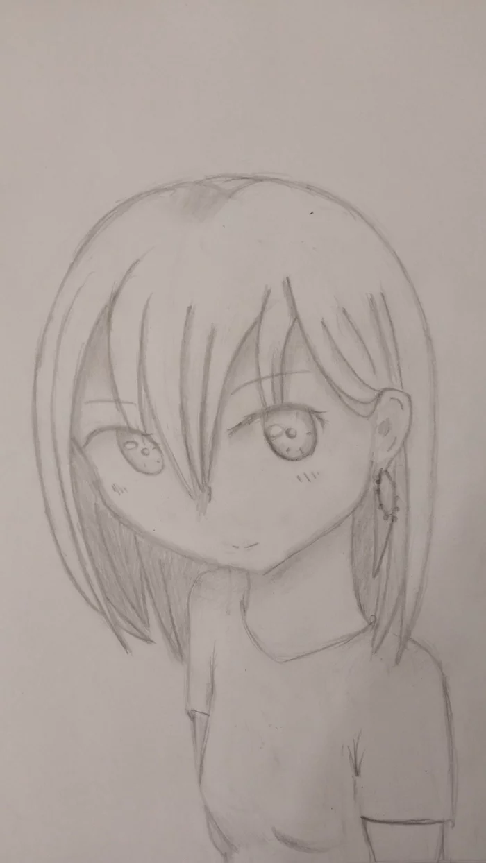 Some strange drawing - My, Anime, Need advice, Learning to draw, Studies, Критика