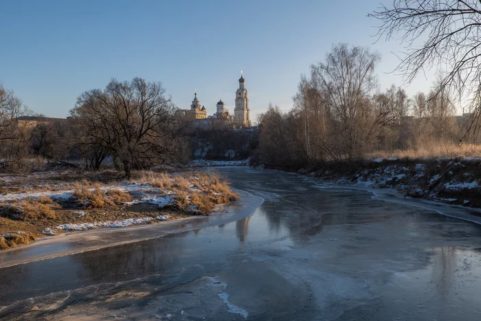 Winter in Kirzhach - My, The photo, Landscape, River, Temple, Winter, Ice, Vladimir region, Architecture, Kirzhach, Longpost