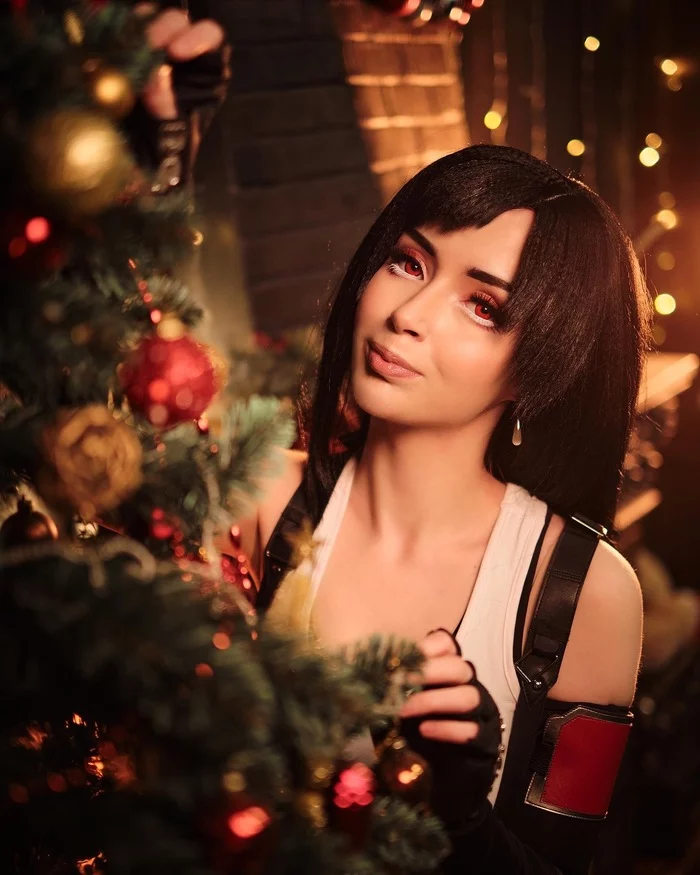 Christmas Tifa FF7 - My, Cosplay, Final Fantasy, Longpost