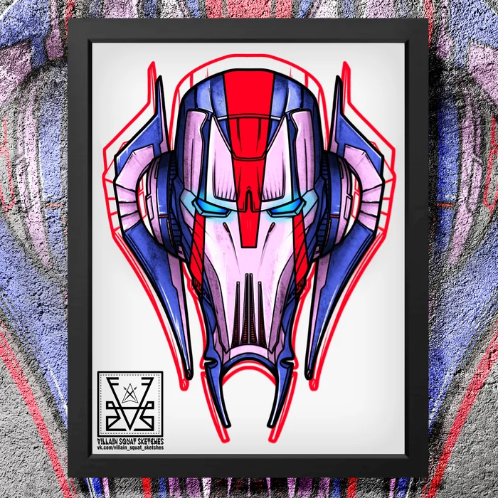 Iron Grievous - My, Sketch, Tattoo sketch, Drawing, Digital drawing