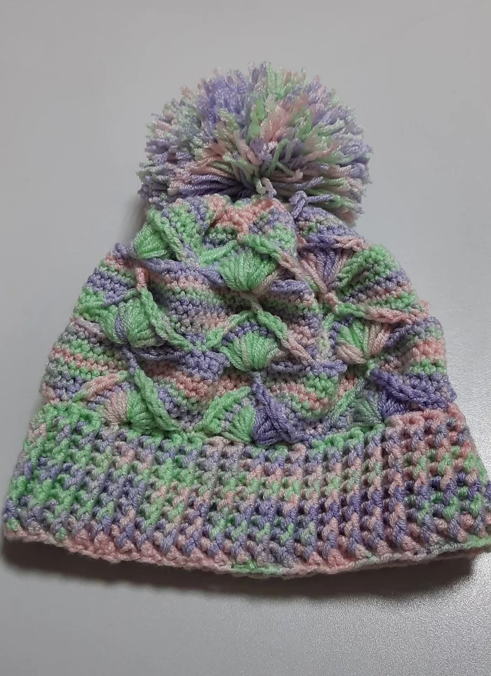 Well, just a marshmallow))) - My, Needlework, Crochet, Hobby, Longpost, Needlework without process, Cap