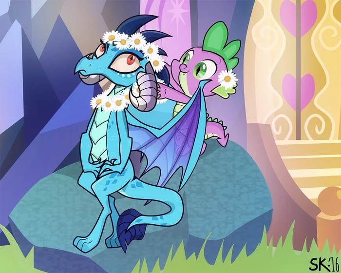 Just friendly get-togethers - My little pony, Spike, Princess ember, Shipping, Dsana