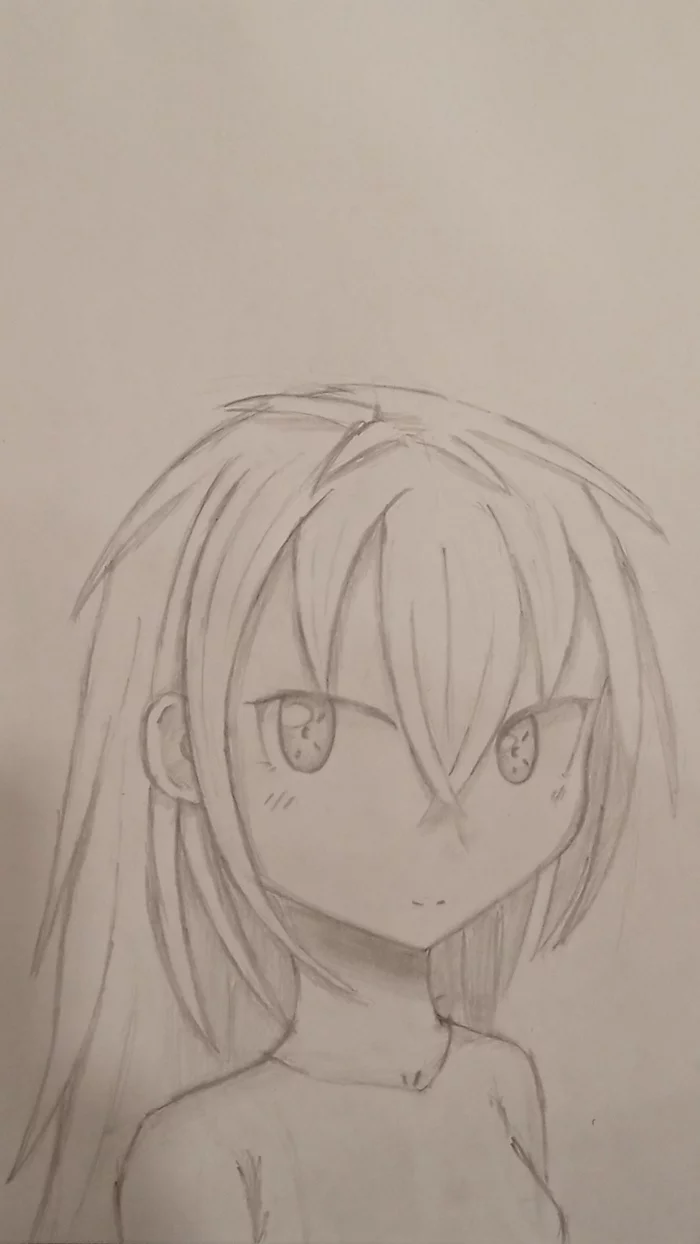 Another drawing for evaluation - My, Критика, Studies, Learning to draw, Need advice, Anime