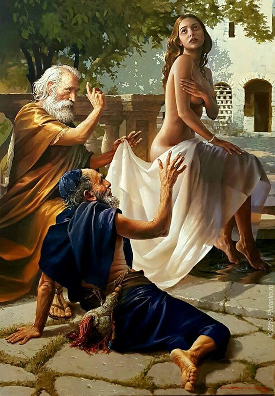 Susanna and the elders - My, Painting, Painting, Art, Longpost, Bible