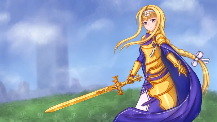 Alice Zuberg (Sword Art Online: Alicization) - My, Anime, Anime art, Sword Art Online, Alicization, Alice Zuberg, Fan art, Art, SAI, Drawing, Sword Art Online: Alicization