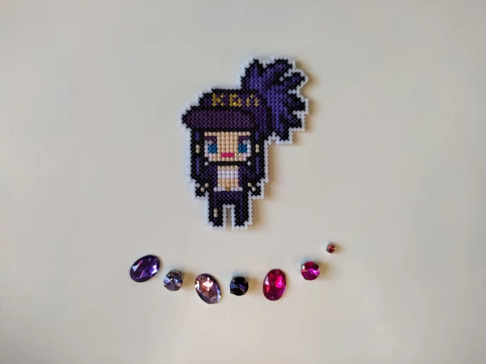 Akali League of legends - My, League of legends, Needlework without process, Cross-stitch, Akali