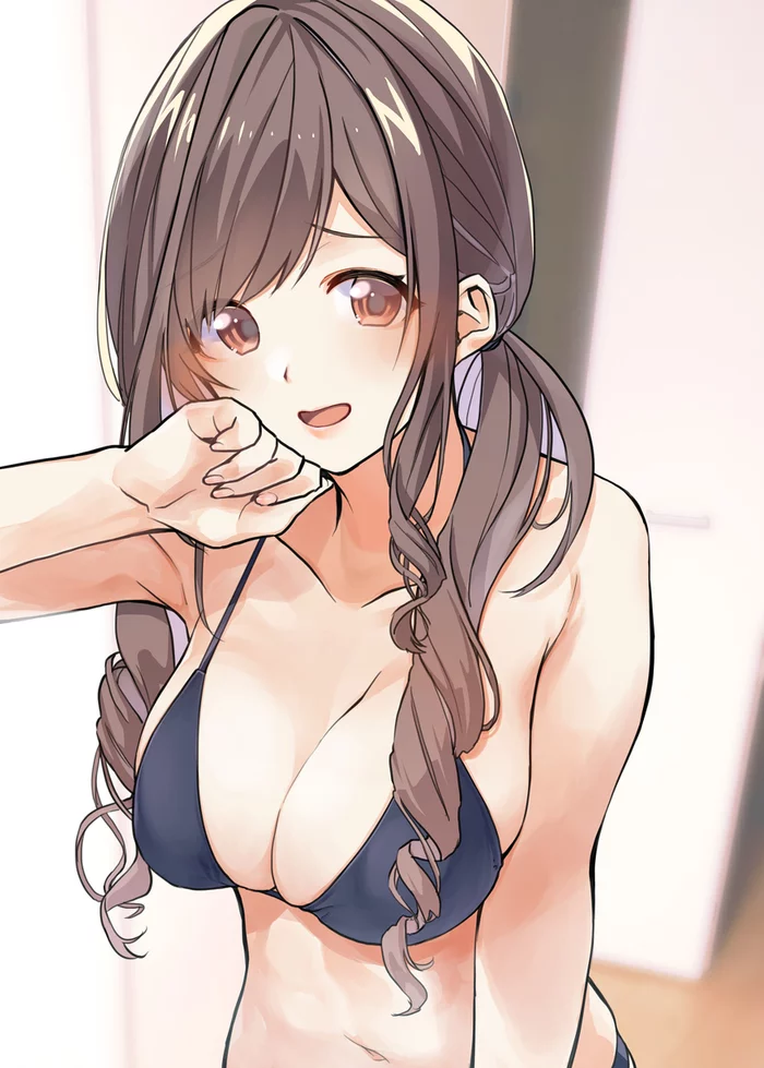 Kogane Tsukioka - NSFW, Anime, Art, Anime art, The idolmaster, Idolmaster shiny colors, Kogane Tsukioka, Girls, Breast, Swimsuit, Hand-drawn erotica, Erotic