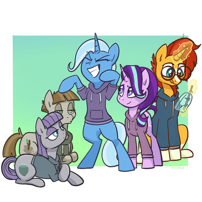    My Little Pony, Ponyart, Maud Pie, Mudbriar, Trixie, Starlight Glimmer, Sunburst