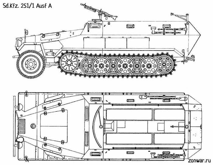 Чертеж sd kfz 251