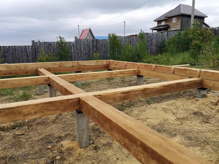 WHAT DO UNCONSCIOUS BUILDERS SAVE ON or the most correct tying of a pile foundation - My, House, Dacha, Nature, Village, Building, With your own hands, Shashlik, Life hack, Irkutsk, Baikal, Work, Master, Mortgage, Family, Video, Longpost