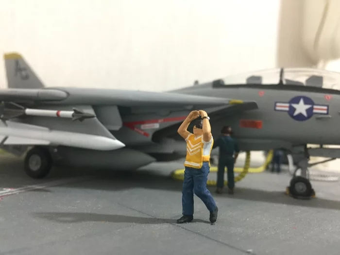 Diorama with the F14 plane from Itallery 1:72 scale! - My, Modeling, Diorama, Aviation, Longpost