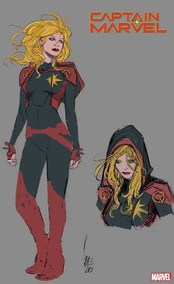 New Captain Marvel costume - Comics, Marvel, Captain Marvel, Art, Longpost