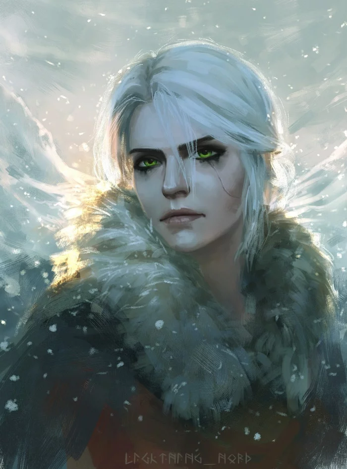 Winter swallow - Ciri, Art, Witcher, The Witcher 3: Wild Hunt, Lightning_nord