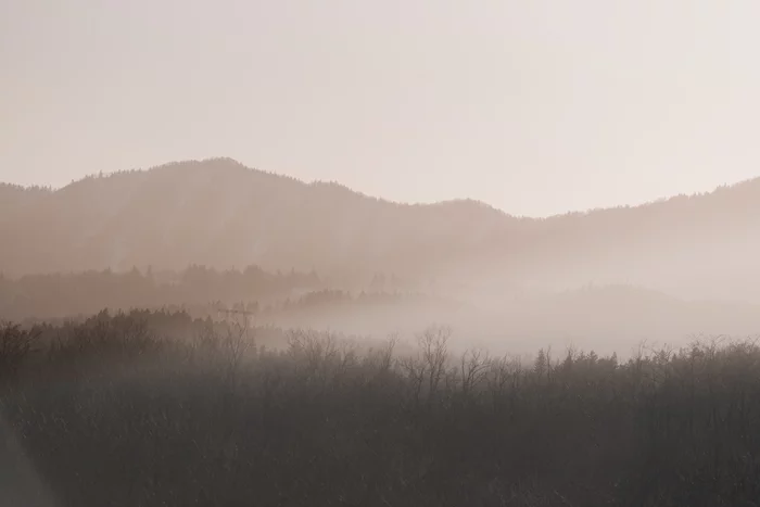 From dawn to dusk - My, The photo, Landscape, Sunset, Fog, Atmosphere, Sakhalin, beauty, Longpost