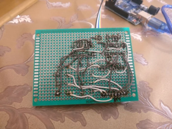 Improving the 8x8 Matrix for Arduino Using Shift Registers - My, Arduino, Needlework, With your own hands, Video, GIF, Longpost, Needlework with process, Reply to post