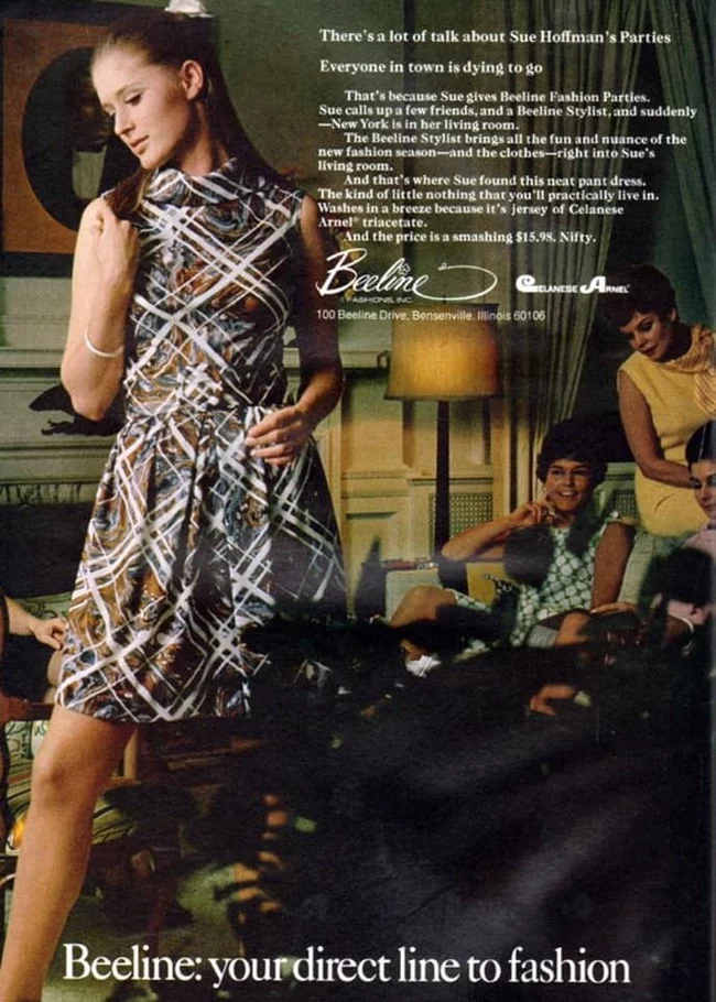 Beeline - Poster, Advertising, Beeline, Fashion, The dress, Party, Retro