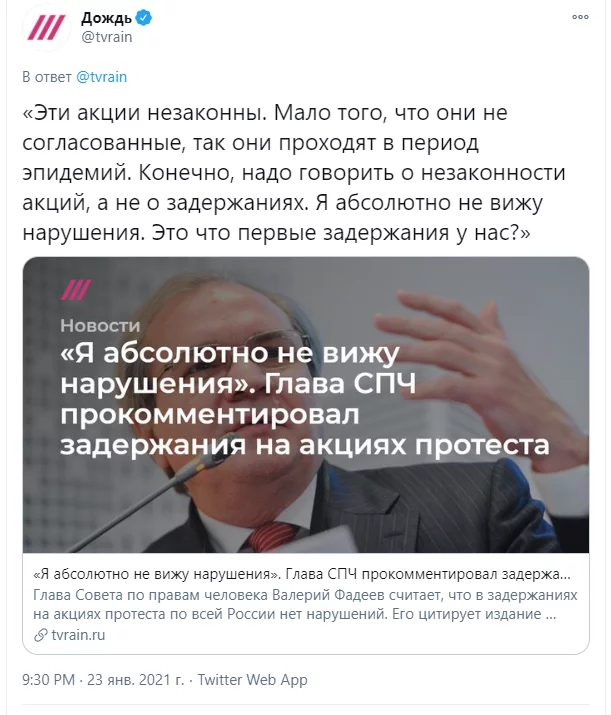 The head of the Human Rights Council under the President said that he sees no violations in detentions at uncoordinated protests - Politics, Rally, Collision, Police, Law, Human rights