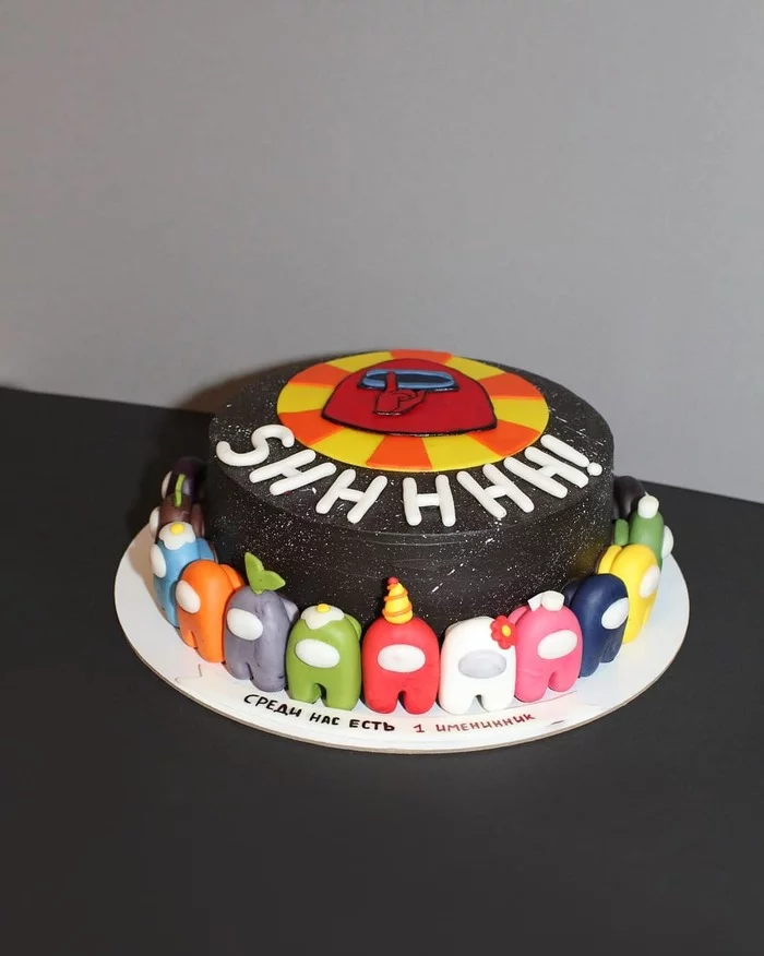 Cake based on the game Among Us. Second option - My, Among Us, Games, Computer games, Creation, Cake, Cake, Longpost