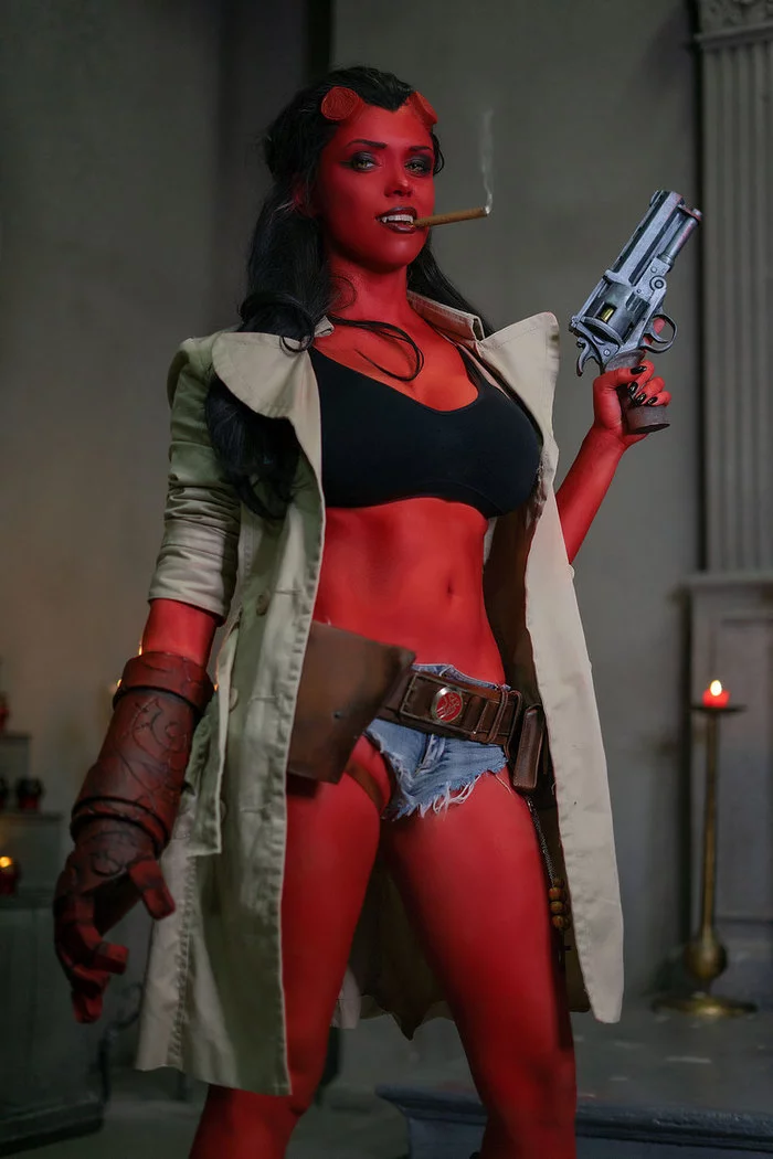 Cosplay HellBoy(HellGirl) - Octokuro, Косплей, Hellgirl, Длиннопост, Правило 63, Хеллбой