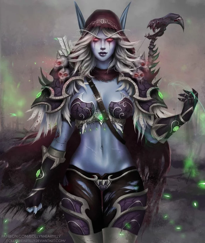 Sylvanas Windrunner - Drawing, World of warcraft, Warcraft, Sylvanas Windrunner, Eollynart, Blizzard, Art