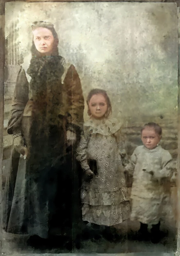 Photo restoration - My, Family photo, The photo