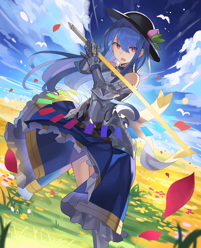 Hinanawi Tenshi Touhou, Hinanawi Tenshi, Anime Art, , Rin falcon