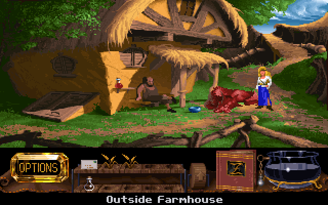 The Legend of Kyrandia: Hand of Fate (часть 1) - Моё, 1993, Прохождение, The Legend of Kyrandia, Westwood, Игры для DOS, Компьютерные игры, Ретро-Игры, Квест, Гифка, Длиннопост