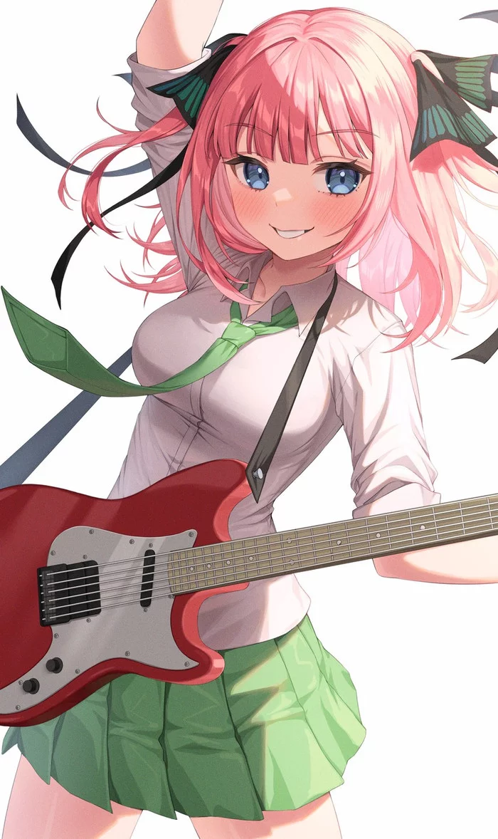 Nino - Gotoubun no hanayome, Nino nakano, Anime, Anime art, Art, Girls, Guitar