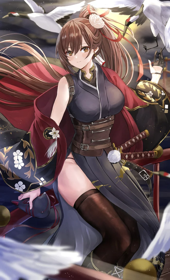 Zuikaku - Anime, Anime art, Azur lane, Zuikaku, Stockings