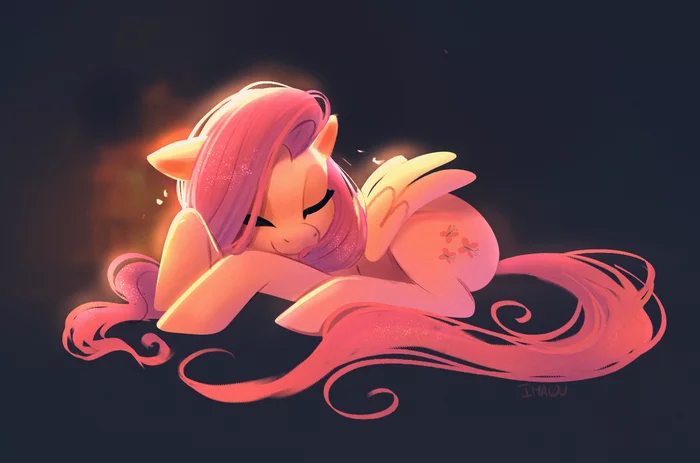 Warm nap - My little pony, Fluttershy, Dream, Imalou