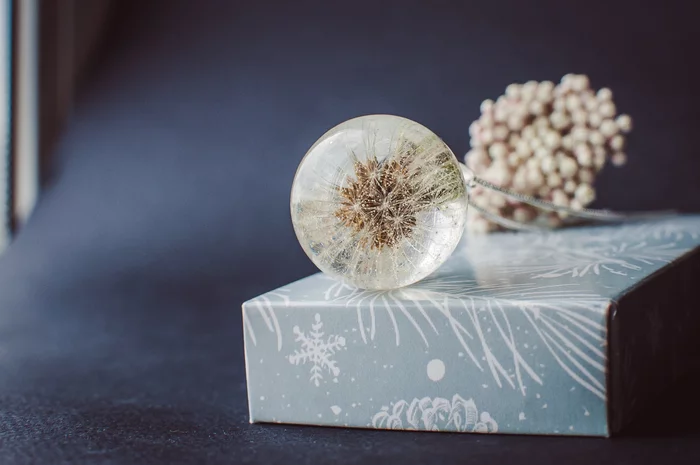 Spheres and hemispheres made of epoxy resin - My, Handmade, Epoxy resin, Plants, Needlework without process, Pendant, Earrings, Nika_kiss, Longpost