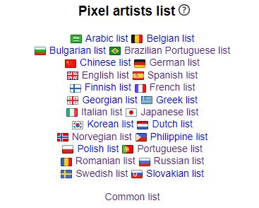 Update the list of pixel art artists - My, Pixel Art, Artist, List, Language, Trend