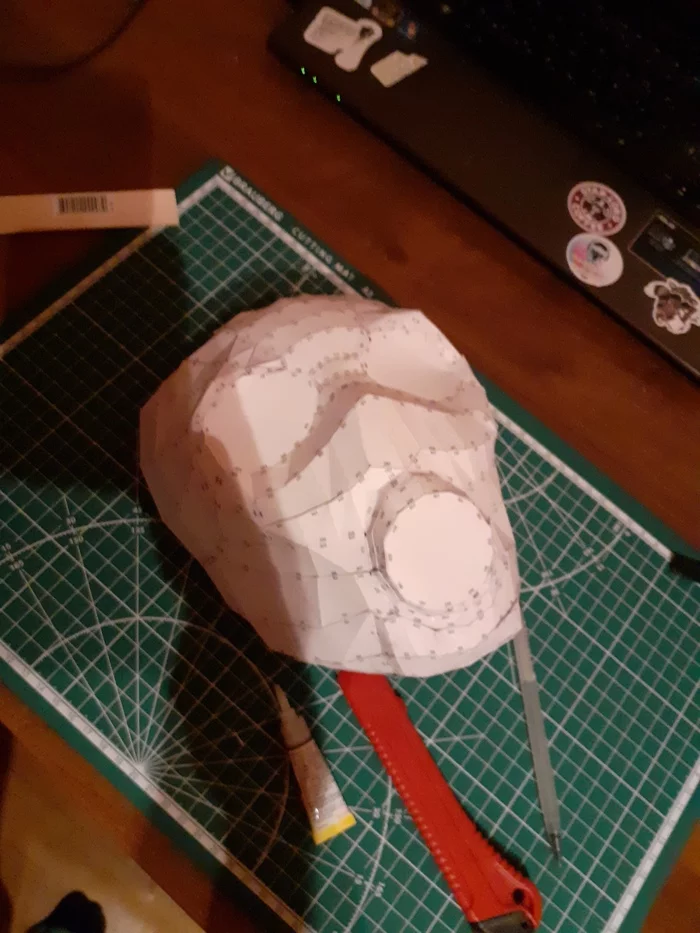 How I made a mask from Borderlands - My, Pepakura, Papercraft, Creation, Borderlands, Borderlands 2, Cosplay, With your own hands, Longpost, Needlework with process, Steve