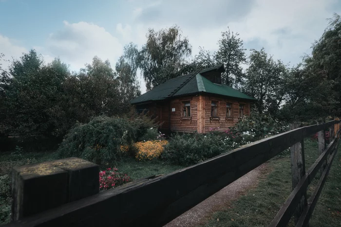 Yard - My, House, The photo, Courtyard, Autumn, After the rain, Atmospheric