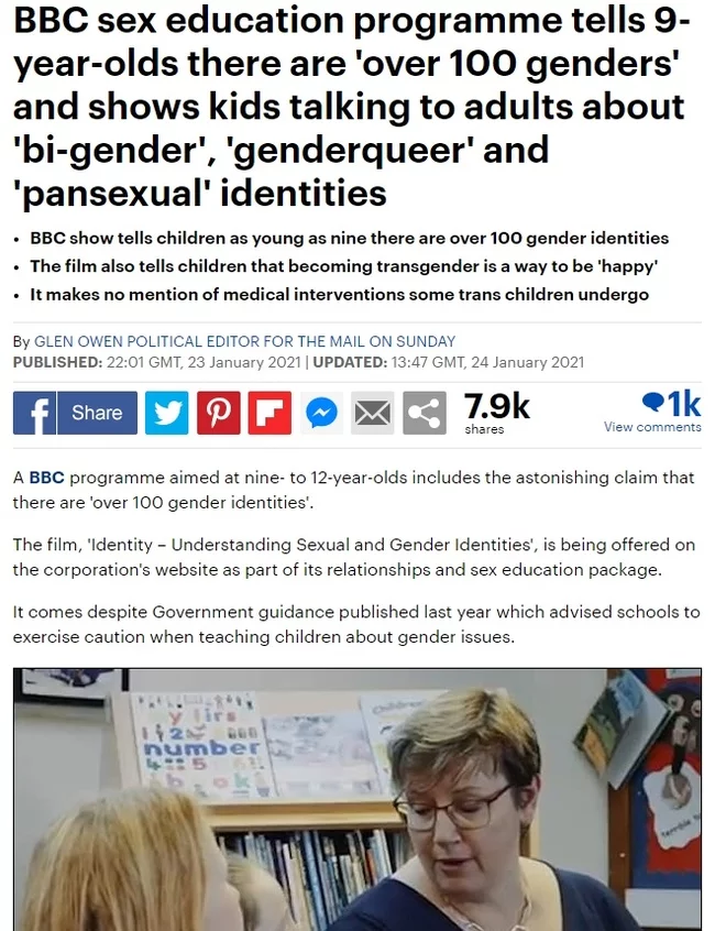 In Britain, 9-year-old children will be taught about more than 100 genders - genderqueer, bigender, pansexual and others - Great Britain, Children, LGBT, Propaganda, news