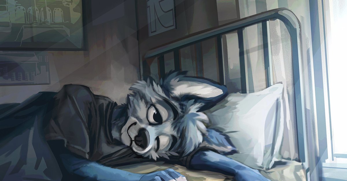 Furry sleeping. Фурри утро. Фурри арт утро. Доброе утро фурри.