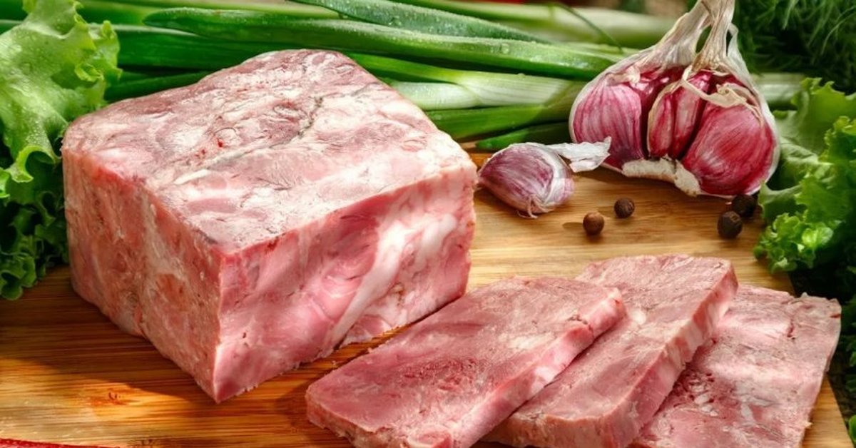 Мясо свиных голов прессованное домашних условиях
