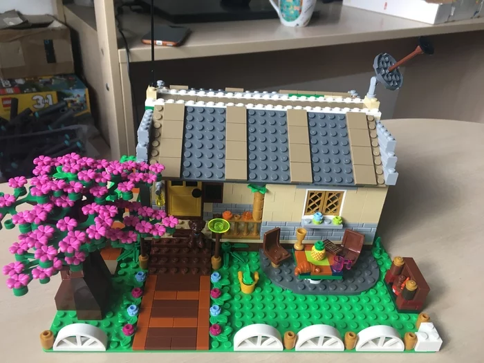 Our big dream, so far in Lego form. Soulful homemade product - My, Homemade, Lego, House, Panoramic windows, Botanical Garden, Sakura, Longpost