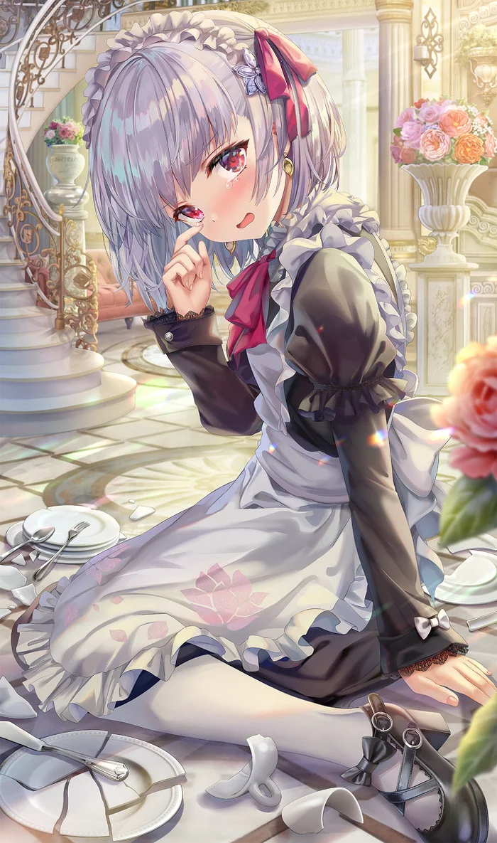 Looks like someone will be punished soon - Anime, Anime art, Fate grand order, Kama, Housemaid, Fate