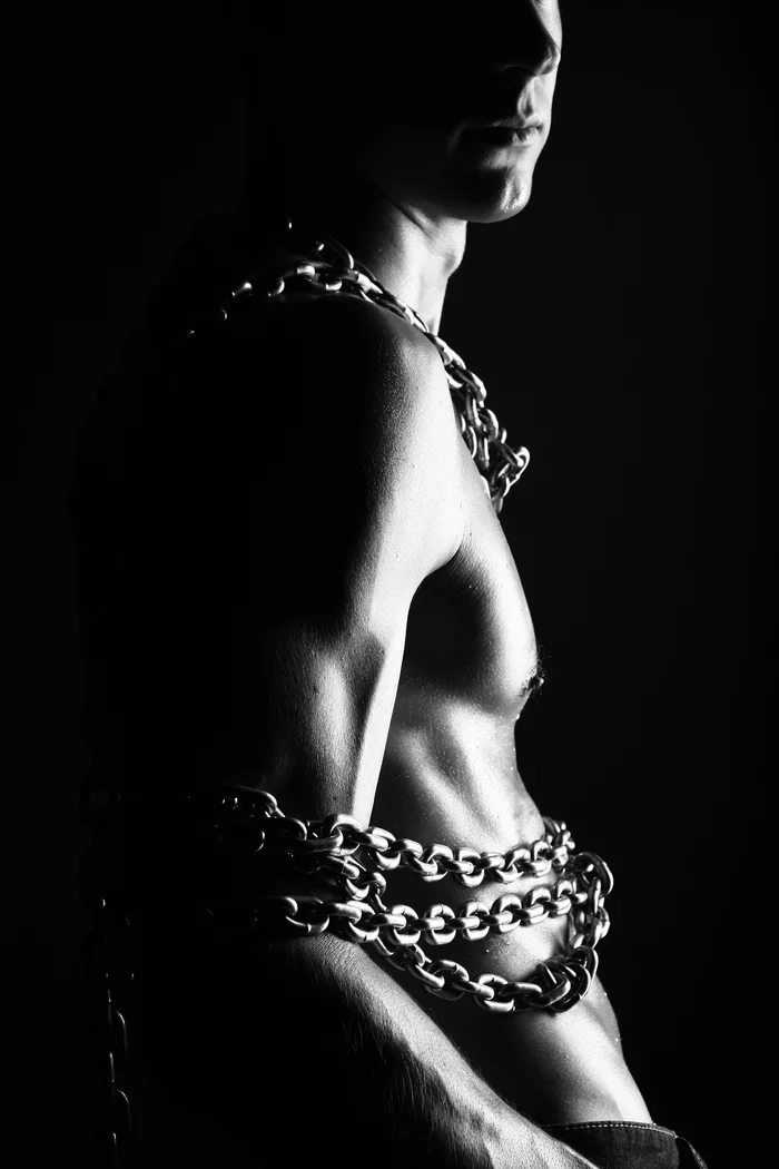 Chains and... something else) - NSFW, My, Torso, Girls, Guys, Naked torso, Playgirl, Author's male erotica