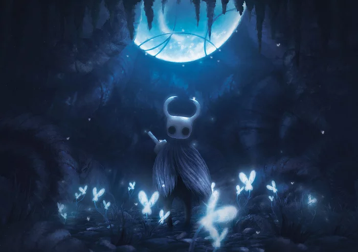 The Knight - Арт, Рисунок, Компьютерные игры, Hollow Knight, Orioto