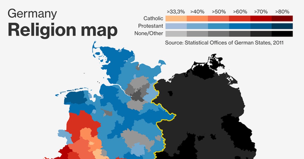 Религия германии диаграмма