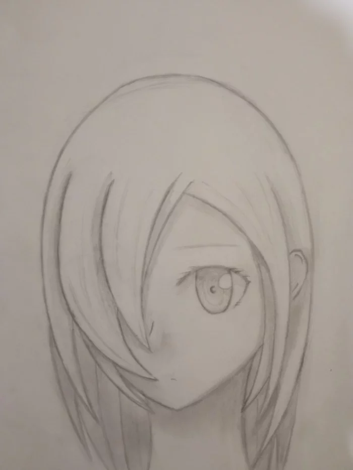 New face) - My, Критика, Studies, Learning to draw, Need advice, Anime